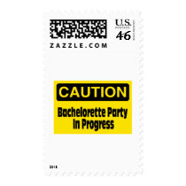 Caution Bachelorette Party In Progress Postage Stamp