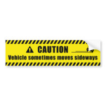 CAUTION BUMPER STICKER