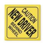 caution car magnet