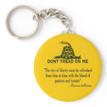 CAUTION "Don't Tread On Me" FLAG Key Chain