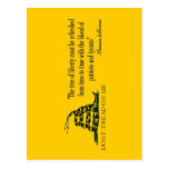 CAUTION "Don't Tread On Me" FLAG Postcard