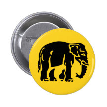 Caution Elephants Crossing ⚠ Thai Road Sign ⚠ Pin
