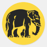 Caution Elephants Crossing ⚠ Thai Road Sign ⚠ Stickers