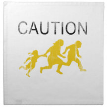Caution Faded.png Printed Napkin