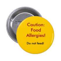 Caution: Food Allergies!, Do not feed! buttons