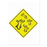 Caution Ghosts Postcard