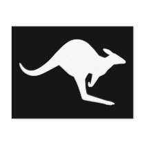 Caution Kangaroo Post Card