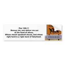 caution_migrants_prohibido, Psa 144:11 Rescue ... bumper stickers by Iamaccfile caution_migrants_prohibido, Psa 144:11 Rescue ... bumper stickers
