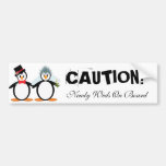 Caution! Newly Weds On Board! Bumper Stickers