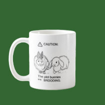 Caution: Plot Bunnies mugs