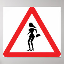 Caution Prostitute (Attenzione Prostitute) Sign Posters