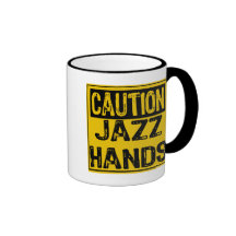 Caution Sign- Jazz Hands Yellow/Black Coffee Mug