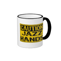 Caution Sign- Jazz Hands Yellow/Black Mug