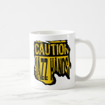 Caution Sign- Ripped Jazz Hands Yellow/Black Coffee Mug