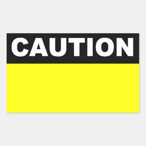 Caution Sticker Template Zazzle