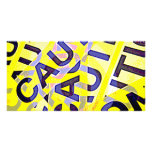 Caution Tape Photo Card Template
