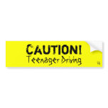 Caution!, Teenager Driving Bumper Sticker