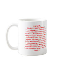 CAUTION: The REPUBLICAN PARTY  www.dmocrats.org mugs