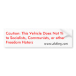 Caution: This Vehicle Bumper Bumper Stickers