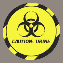 Caution Urine stickers