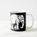 Caution White Elephant Crossing ⚠ Thai Road Sign ⚠ Mug