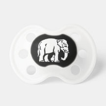 Caution White Elephant Crossing ⚠ Thai Road Sign ⚠ Baby Pacifier