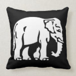 Caution White Elephant Crossing ⚠ Thai Road Sign ⚠ Pillows