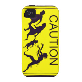 Caution Zombies Case-Mate iPhone 4 Cover