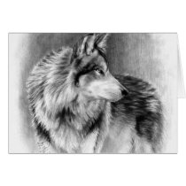 Cautious Eyes Blank Card by CarlaKurtArt Cautious Eyes Blank Card