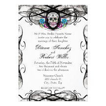 Cavaleras Muerte Skull and Flourishes Invite