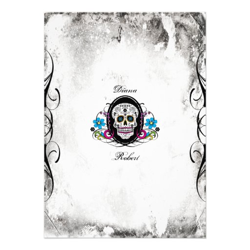 Cavaleras Muerte Skull and Flourishes Invite