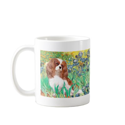 Cavalier 2 (Bl) - Irises Coffee Mug by masterpiecedogs