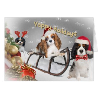 Cavalier Have A Yappy Christmas Card
