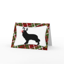 Cavalier King Charles Reindeer Christmas Card by MenagerieMayhem Cavalier King Charles Reindeer Christmas Card