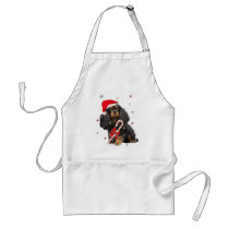 Cavalier King Charles Santa gifts aprons