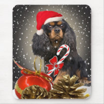 Cavalier King Charles Santa gifts mousepads