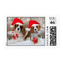 Cavalier King Charles Snow Scene postage by friskybiz Cavalier King Charles Snow Scene postage