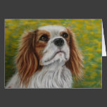 Cavalier King Charles Spaniel Art - Addie - Card