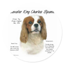 Cavalier King Charles Spaniel (Blenheim) History stickers