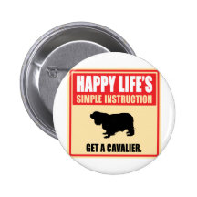 Cavalier King Charles Spaniel Button