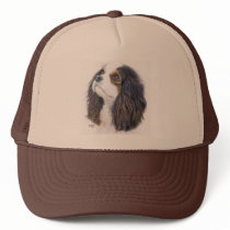 Cavalier King Charles Spaniel Cap hats by KarenHullArt Cavalier King Charles Spaniel Cap hats