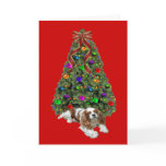 Cavalier King Charles Spaniel Christmas Card Tree