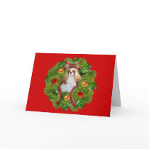 Cavalier King Charles Spaniel Christmas CardWreath