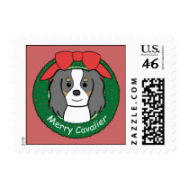 Cavalier King Charles Spaniel Christmas postage by dogcartoons Cavalier King Charles Spaniel Christmas postage