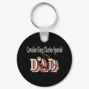 cavalier king charles spaniel dad Keychain