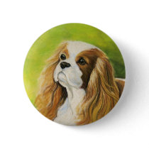 "Cavalier King Charles Spaniel" Dog Art Button by CharlottesWebArt "Cavalier King Charles Spaniel" Dog Art Button