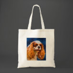 Cavalier King Charles Spaniel Dog Art - Chelsea Canvas Bag