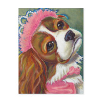 Cavalier King Charles Spaniel Dog Princess ART postcards by SimpleTerms Cavalier King Charles Spaniel Dog Princess ART postcards