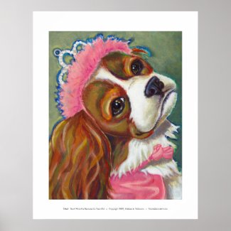 Cavalier King Charles Spaniel Dog Princess ART Poster