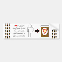 Cavalier King Charles Spaniel Loves Peanut Butter Bumper Stickers